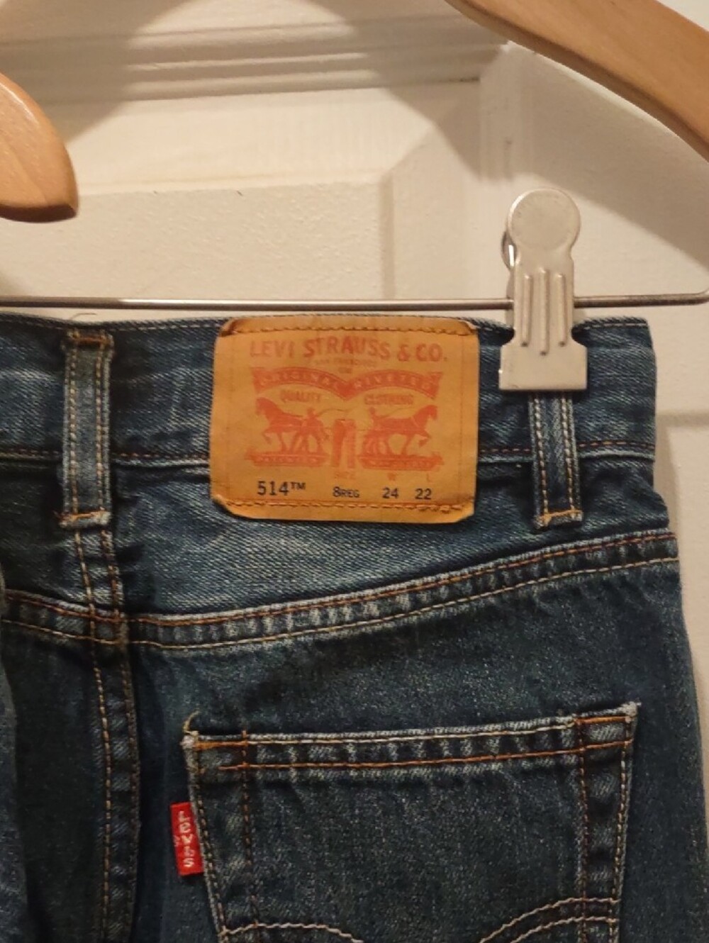 Set 3 Piece Levi's boys Size 8 Bootcut Jeans - Blue Wash boys Size 8 - Picture 3 of 8